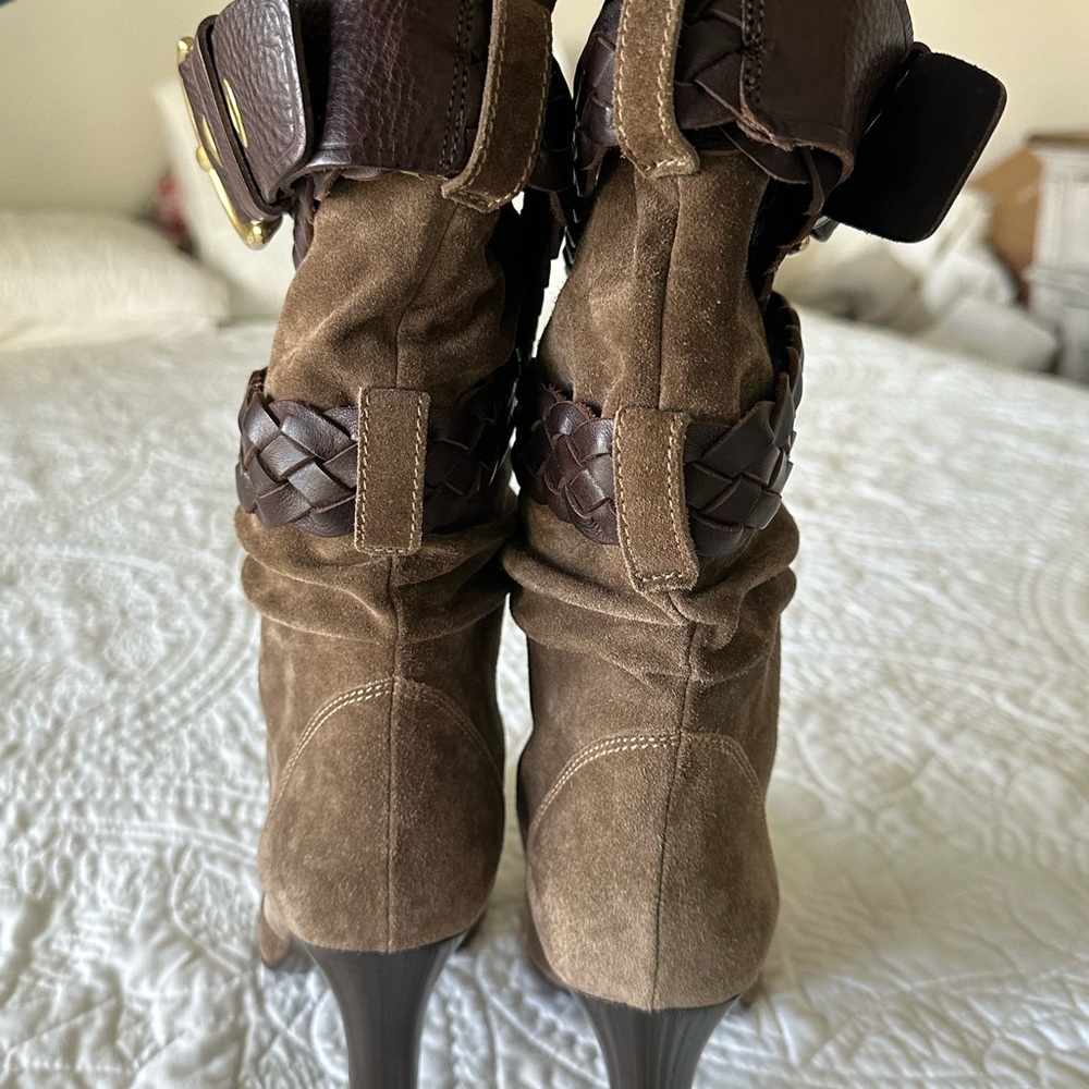 Coach Suede Heeled Boots - Picture 9 of 16